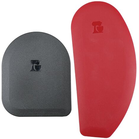 KitchenAid Set di 2 Raschietti per Pentole e Ciotole in silicone – Rosso Impero / Nero Onice