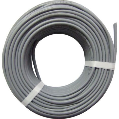 Electraline 14007 Cavo Telefonico/Citofonico, 2 Coppie e Messa a Terra, Lunghezza 25 m, Grigio