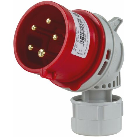REV Ritter 0512581555 - Presa ad angolo CEE, 16 A, 380 V