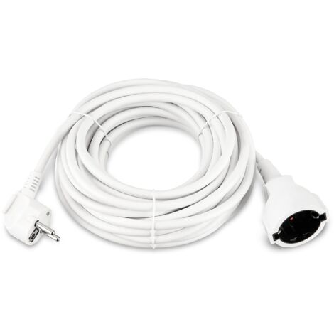 Câble électrique Blanc 5m Câble Alimentation Rev Ritter H05VV-F 1,5mm² 5m - Prise Terre, Blanc | Pour Intérieur Sec, 230V/16A Cable Alimentation