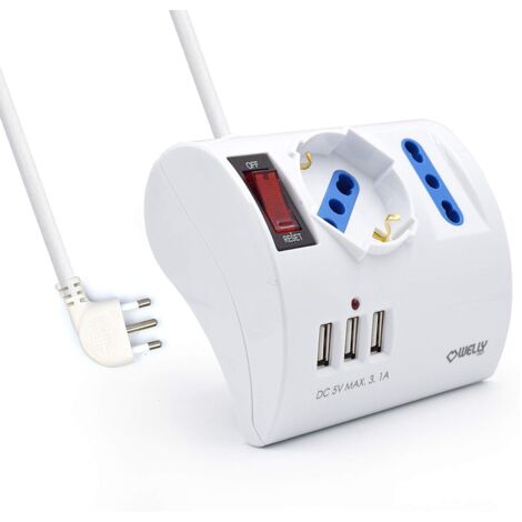 EASYHOME Multipresa da scrivania con USB