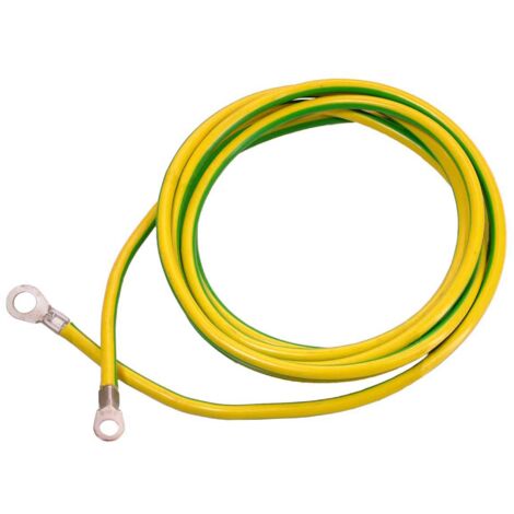 as - Schwabe 70869 Cavo messa a terra, 3 m, H07V-K 16, IP20, da interni, colore: Giallo/Verde