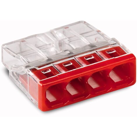 Wago 2273–204, presa terminale compatta 4 x 0,5 – 2.5 mm²n. 2273 – 204 rosso (confezione da 100)