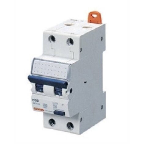 Gewiss - Interruttore Magnetotermico Differenziale Compatto - Mdc 60 - 2P Curva C 16A Tipo AC Idn=0,03A - 2 Moduli
