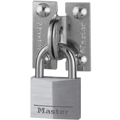 Master Lock 914060REURD Set Piastre di Bloccaggio ad Angolo Retto e Lucchetto a Chiave