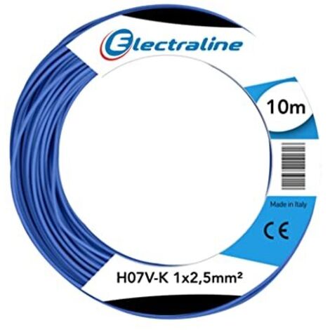 Electraline 15161 Cavo Unipolare N07V-K, Sezione 1x2.5 mm, 10 mt, Blu (1/2)