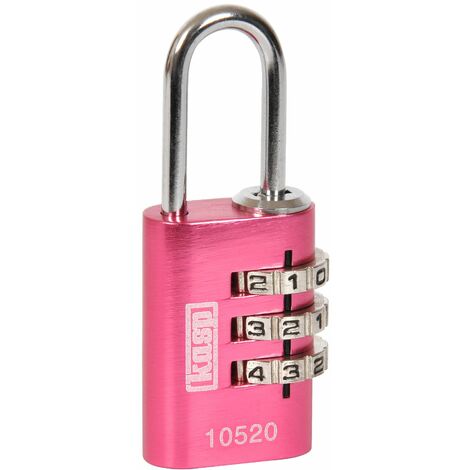 Kasp K10520PIND Lucchetti a combinazione, alluminio, 20 mm, rosa