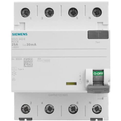 Interruttore Differenziale Siemens Classe A 25A 300mA 4 Poli - Protezione Antifolgorazione E Incendi - Foto 10