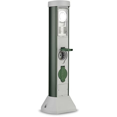 Presa Esterna Impermeabile Con Sensore - 2 Prese - IP44 - Alluminio - Foto 12