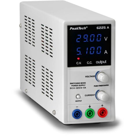 PeakTech 6191 - Fuente de Alimentación de Laboratorio CC, 2x 0-30V 0-5A
