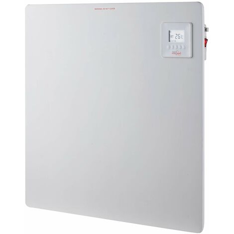 Melchioni Family Pannello riscaldante, Ceramica, Display Digitale,Timer settimanale, Risparmio energetico, Protezione surriscaldamento, Sensore apertura finestre, Bianco, 59.8 x 59 x 1 cm (1/2)