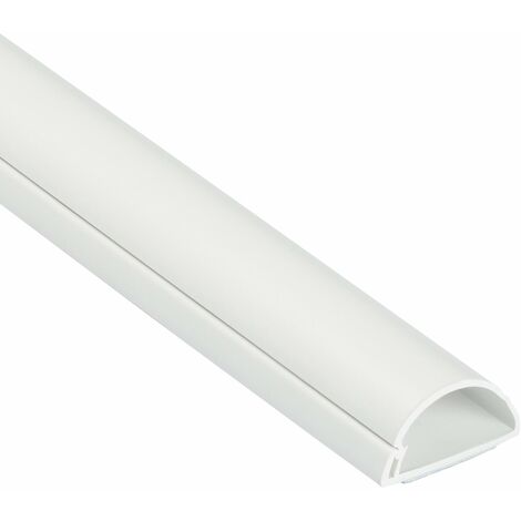 D-Line 1M3015W, Passacavi, Canalina Passacavi, Tubo Passacavi, Canalina Copricavi, Canalina Passacavi Pavimento - 30 x 15 mm - 1 m Lunghezza - Bianco