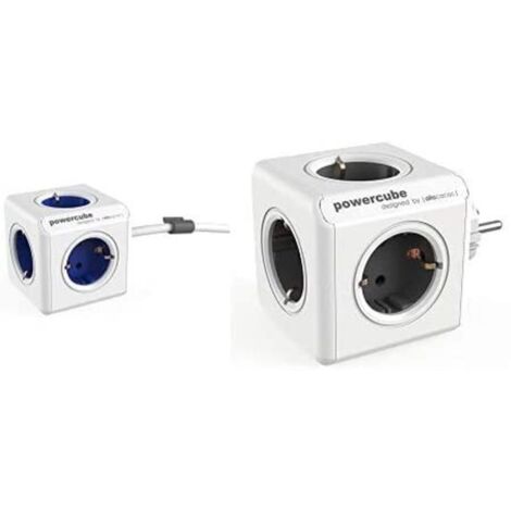 Allocacoc 1300GN/DEEXPC, PowerCube Extended Spina a 5 Prese, Verde/Bianco (1/5)