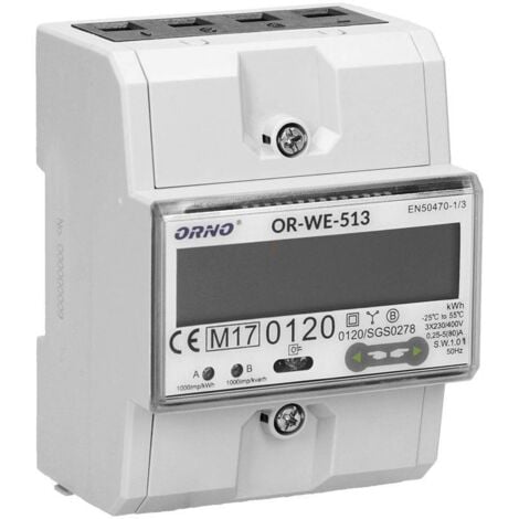 Perry 1SDSD05CEM/2 Contatore Di Energia Monofase 30A 2Din, Bianco - Foto 8