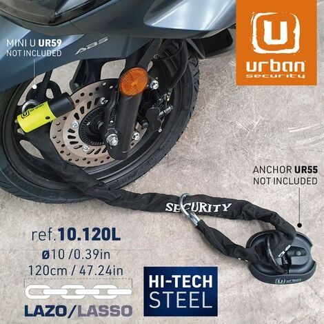 URBAN 10.120L Catena Antifurto Moto, Alta Resistenza Sistema ad