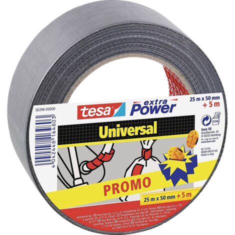 tesa UNIVERSAL 56396-00000-00 Nastro in tessuto Argento (L x L) 30 m x 50 mm 1 pz.