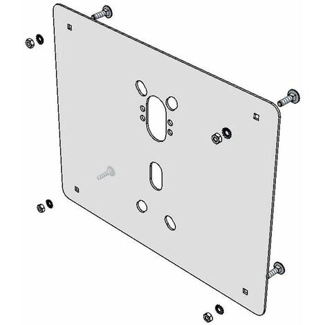 PREFER - Piastra Toppa di Sicurezza per Basculante/Garage – Piastra Interna di Rinforzo in Acciaio Zincato 275x300 mm, Spessore 2 mm