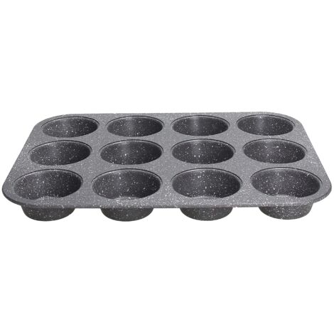 Tognana Pure Roq, Stampo 12 Muffin, Alluminio, Nero (1/4)