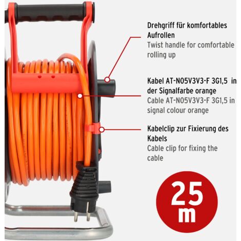 Prolunga Elettrica 50 etri con Avvolgicavo Professionale Brennenstuhl | Spina CEE 3 poli, 230 V