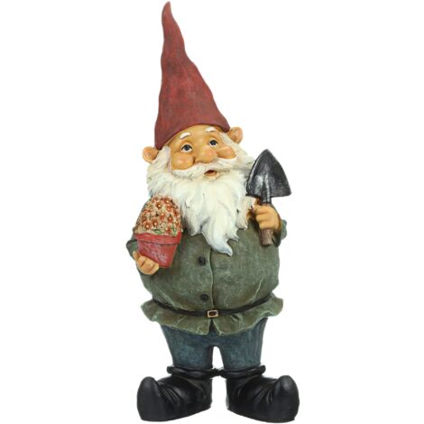 Garden Gnome Statue - Dagoberto con i regali Garden Gnome - Prato Gnome