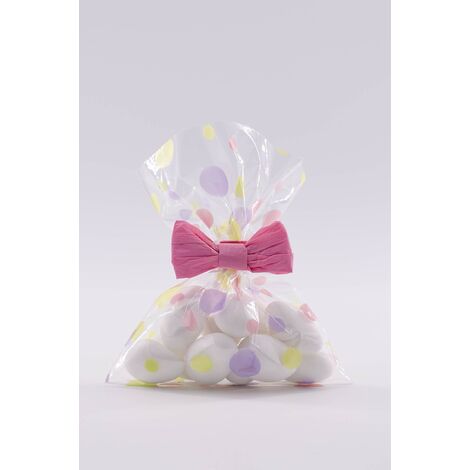 Italpak Buste (Sacchetti) Trasparenti per Alimenti Bubbles 50 pz, Polypropylene, Lilla, 9x12,5cm (1/2)