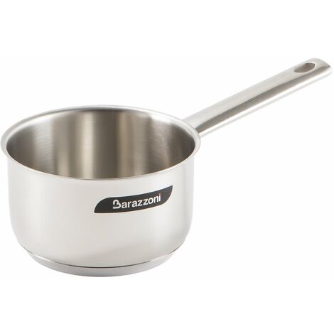 Barazzoni Chef Line Casseruola manico lungo, Acciaio inox 18/10, Diametro cm 14, Litri 0.8. Made in Italy. (1/4)