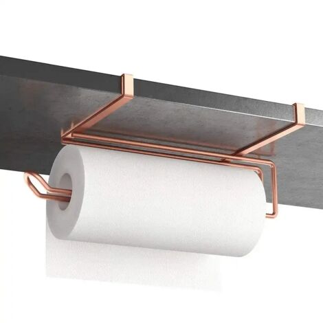 Sottoripiano porta rotolo Metaltex easy-roll carta da cucina finitura rame 35x18x12 cm