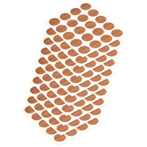 Emuca - Tappo coprivite adesivo, Ø13mm, Ciliegio, Confezione di 200 pezzi