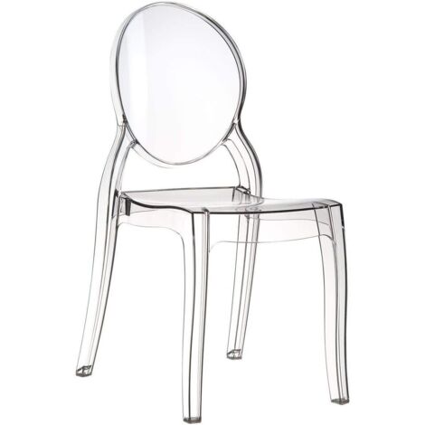 KONTE.DESIGN Set di 6 sedie BRERA in policarbonato trasparente impilabili (1/4)
