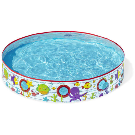 Bestway 55029-3 Piscinetta Rigida per Bambini Fantasia Marina, 2 Anni+