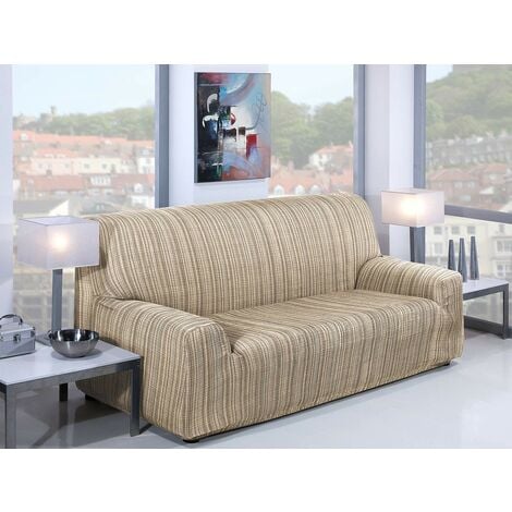 Martina Home Custodia di Divano Elasticizzato Modello Mejico 1 Posto Beige,  tela