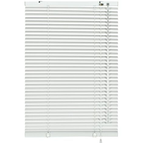 Deco Company, 23-3019 Veneziane con Morsetto, Alluminio, Bianco, 110 x 175 cm