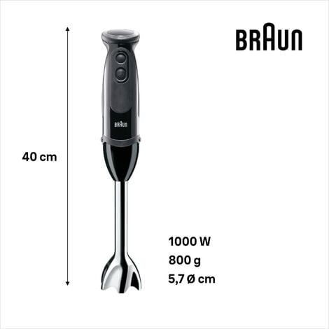 ▷ Braun MultiQuick 5 MQ 5237 BK frullatore 0,5 L Frullatore ad immersione  1000 W Nero