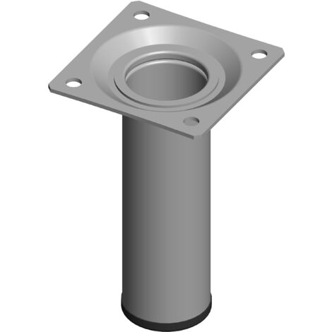 Element System 11100-00072 Gambe in Acciaio a Base Rotonda, Bianco, 70 cm