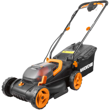 WORX WG779E.1 Tosaerba a Batteria 40V Rasaerba Elettrico da Giardino, Diametro Taglio 34 cm