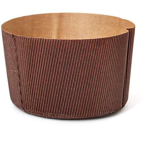 DECORA, 0320160, 5 Forme per Panettone da 1000 g, Dim. Ø 16 x h 11 cm, in Carta Rigida di pura Cellulosa, Resiste a Temperature di 200 °, Ideale per Realizzare un Panettone in Casa, Made in Italy (1/5)