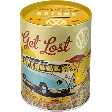 Targa Metallica Vintage Volkswagen Bulli T1 30x40 Cm | Let's Get Away | Decorazione Retrò Per Garage E Casa
