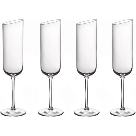 Villeroy & Boch Newmoon Bicchieri da Champagne Contemporanee e Eleganti, Cristallo, Lavabili in Lavastoviglie, Glass, Trasparente (1/5)