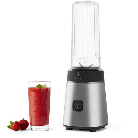Electrolux Create 3 E3SB1-4ST Frullatore Sportivo 3 in 1 con Bottiglia Take Away BPA Free, Mixer Compatto e Potente in Acciaio Inox per Smoothie, Frullati e Bevande Energetiche