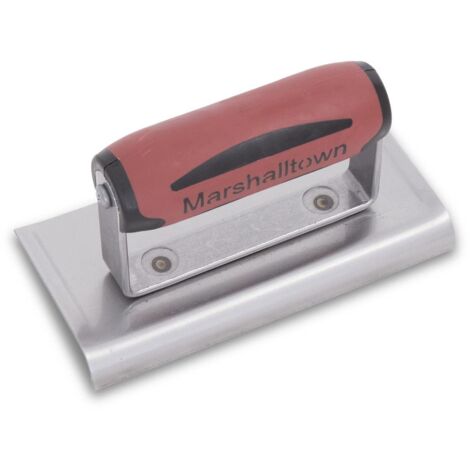 Frattazzo per bordi Marshalltown con estremità curva, R 10mm, L 13 mm, con impugnatura DuraSoft, in acciaio al carbonio, dimensioni: 152x102 mm (1/3)