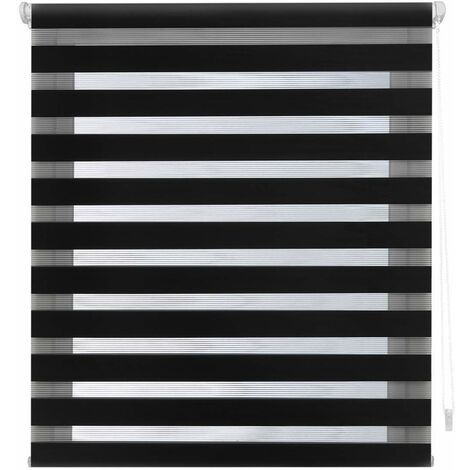 Blindecor Indus Sensa attrezzi  Tenda a rullo a doppio strato senza perforazione  Colore Nero 42 x 180 cm (Larghezza x Altezza)  Dimensioni del tessuto 39 x 175 cm