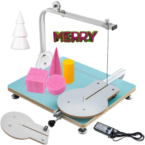 VEVOR KD6 Macchina Taglia Polisterolo 20CM Tagliatrice per Modellare Polisterolo 10-240V Macchina a Filo Caldo Elettrico ASSE in Acciaio Inossidabile Temperatura e Angolo Regolabile
