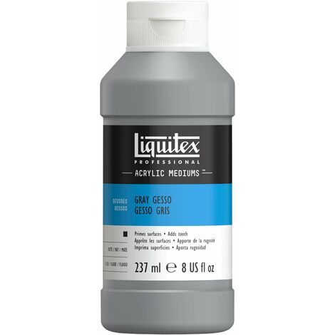 Liquitex Professional - Gesso colorato per preparazione di superfici per la pittura, 237 ml, colore: Grigio neutro