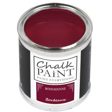 CHALK PAINT EVERYTHING BOHEMIENNE Bordeaux 250 ml - SENZA CARTEGGIARE Colora Facilmente Tutti i Materiali