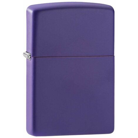 Accendino Zippo® Classic Purple Matte 237, Accendino Antivento Ricaricabile Zippo, Realizzato in Metallo con Caratteristico click Zippo, Color Viola, Made in USA, Ottima Idea Regalo