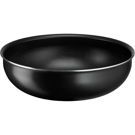 Lagostina Ingenio Essential Plus Wok Ø 28 cm, Pentola Wok Antiaderente in Alluminio per Gas e Forno, Salta Pasta con Indicatore di Cottura Thermosignal, Utilizzabile con Manico Removibile