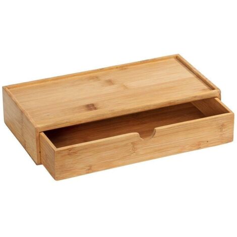 Contenitore per il pane a doppio strato in bambù e legno, contenitore vintage extra large, include sega per il pane, contenitore per caffè a doppio strato 40*25*33 cm con pannello porta in