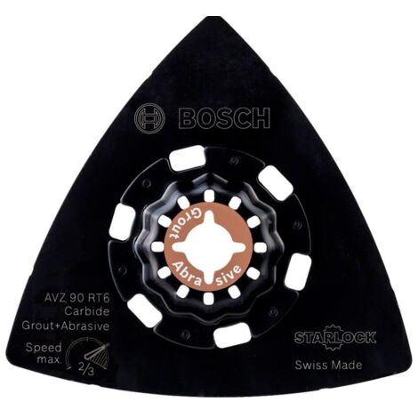 Bosch Professional 1x Lame per utensili multifunzione Expert Sanding Plate AVZ 90 RT10 (per Legno duro, Legno tenero, Ø 90 mm, Grana 100, accessorio Utensile multifunzione)