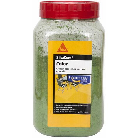 sikacim color – Colorante in polvere per cemento, calce e gesso, verde, 73603