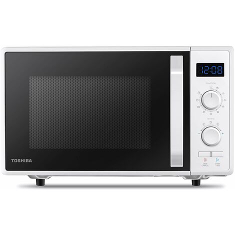Toshiba MW2-AG23P(WH) 3-in-1 Forno a Microonde con Grill e Cottura combinata, 23 L, Piatto Girevole con Memoria di Posizione, Timer, Luci LED Integrate, 900 W, Grill 1050 W, Programma pizza, Bianco